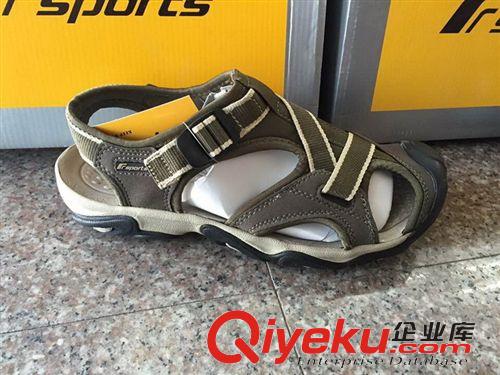 2015年外貿(mào)鞋區(qū) 4/25 2015新款潮外貿(mào)原單男士包頭沙灘鞋涼鞋晉江庫存鞋批發(fā)B051原始圖片2