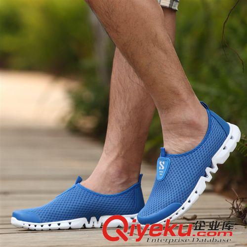 休閑鞋 領(lǐng)舞者透氣網(wǎng)鞋男女網(wǎng)面跑步鞋夏季休閑懶人網(wǎng)布鞋網(wǎng)面運動鞋韓版原始圖片2