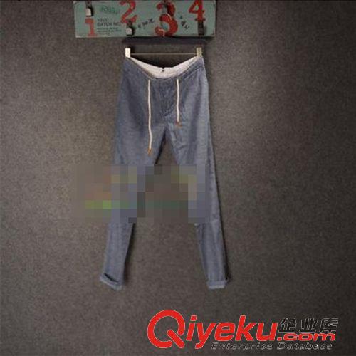 男士下裝 四色齊發2015新款夏裝棉麻男裝透氣休閑長褲 男褲原始圖片2