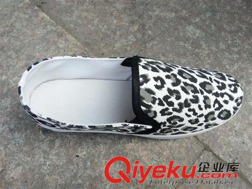 女鞋 廠家直銷  夏季新款豹紋一腳蹬帆布鞋學(xué)生鞋