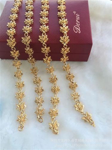 歐幣飾品 歐幣金首飾品 純黃銅鍍24k黃金 微商代理爆款女手鏈廠家直銷