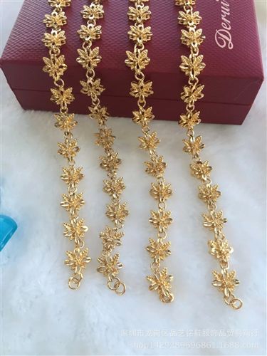 歐幣飾品 歐幣金首飾品 純黃銅鍍24k黃金 微商代理爆款女手鏈廠家直銷