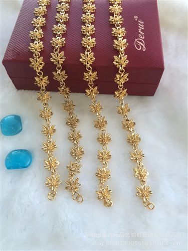 歐幣飾品 歐幣金首飾品 純黃銅鍍24k黃金 微商代理爆款女手鏈廠家直銷