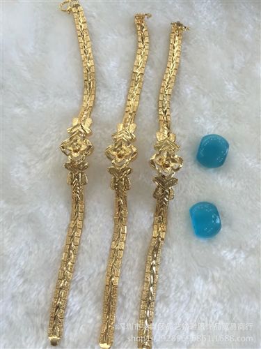 歐幣飾品 2015新款歐幣飾品 黃金愛心手鏈玫瑰手鏈 不褪色韓版仿黃金手鏈