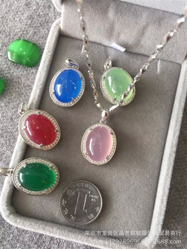 歐幣飾品 批發歐幣項鏈 吊墜項鏈 寶石花項鏈鍍金項鏈廠家直銷免費代理代發原始圖片2