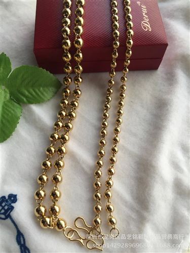 歐幣飾品 霸王金項(xiàng)鏈不掉色黃金項(xiàng)鏈 男士金項(xiàng)鏈 18K鍍金項(xiàng)鏈 仿金項(xiàng)鏈飾品原始圖片2
