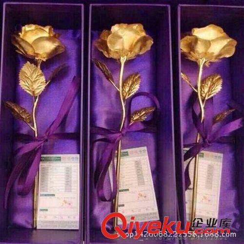 金箔玫瑰 24k金箔玫瑰花 金玫瑰 情人節禮物 創意禮品贈品 廠家直銷