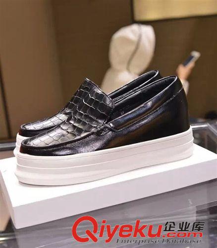 【2015年新品】 2015春季石頭紋樂(lè)福鞋zp內(nèi)增高女鞋新款潮圓頭單鞋厚底懶人鞋原始圖片2