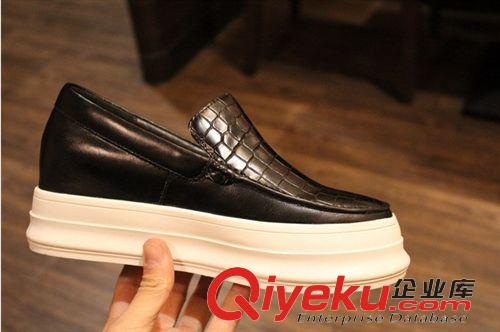 【2015年新品】 2015春季石頭紋樂(lè)福鞋zp內(nèi)增高女鞋新款潮圓頭單鞋厚底懶人鞋原始圖片3