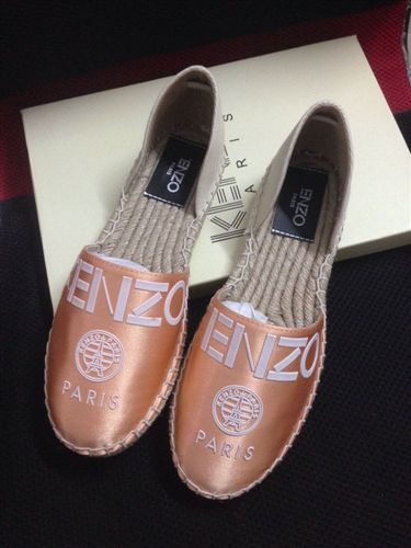 --漁夫鞋-- KENZ高田刺繡草編底樂福鞋帆布賢三虎頭中空漁夫鞋綢鍛平底女單鞋原始圖片2