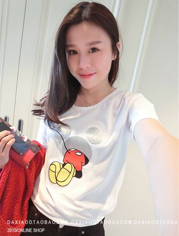 2015五月新款 2015春夏新品韓版女裝打底衫女磨毛短袖刺繡眼睛女T恤女