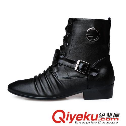 秋冬靴子 秋冬新款高幫男士皮鞋潮鞋休閑鞋 zp時(shí)尚尖頭皮鞋男鞋