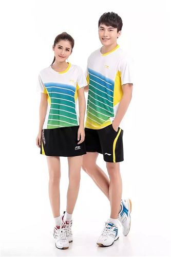 李寧 運動服 2015{zx1}款李寧 乒乓球 速干t恤 情侶款運動套裝