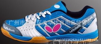 乒乓球鞋 butterfly蝴蝶 乒乓球鞋 男式橡膠鞋底 加厚鞋底 圓經編網眼原始圖片2