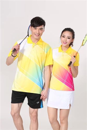 zp巧越 運(yùn)動(dòng)服飾 2015{zx1}看巧越 羽毛球速干t恤 情侶運(yùn)動(dòng)套裝