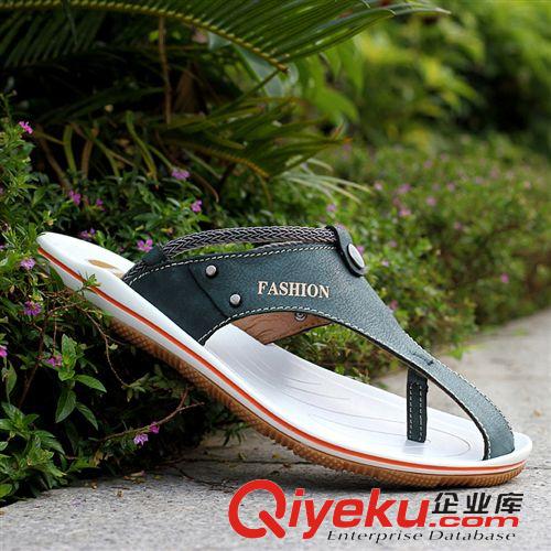 男鞋二區(qū) FH超輕透氣百搭清爽活力情侶鞋時(shí)尚潮流情侶人字拖拼色反絨皮拖鞋