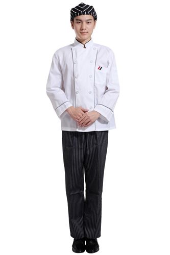 秋冬制服系列 酒店飯店廚房餐飲長袖廚師服 武漢廠家長期供應 大量現貨支持訂購