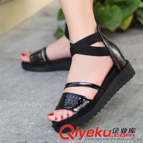 15年五月{dy}波新品 2015夏季新款平底波西米亞露趾平跟甜美沙灘女式學生涼鞋原始圖片2