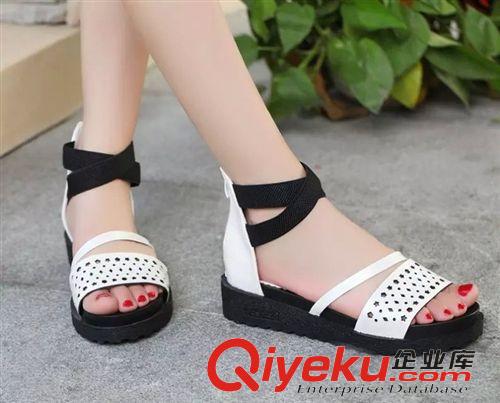 15年五月{dy}波新品 2015夏季新款平底波西米亞露趾平跟甜美沙灘女式學生涼鞋原始圖片3