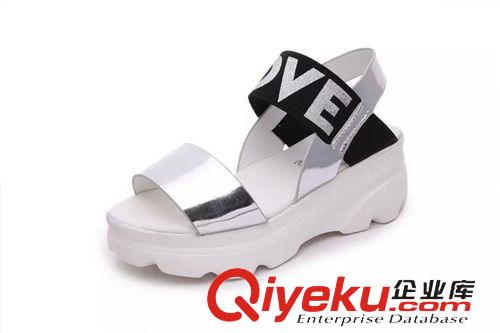 15年五月第二波新品 2015夏新款韓版潮魔術(shù)貼女士鞋休閑松糕涼鞋坡跟厚底高跟女鞋原始圖片2