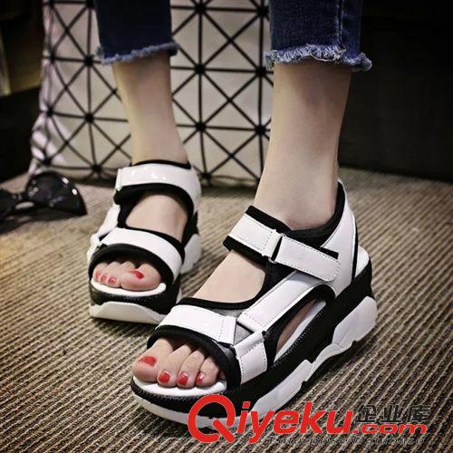 2015年四月第二波新品 2015夏季新款魚嘴平跟學院風涼鞋女青年女學生休閑涼拖鞋原始圖片2