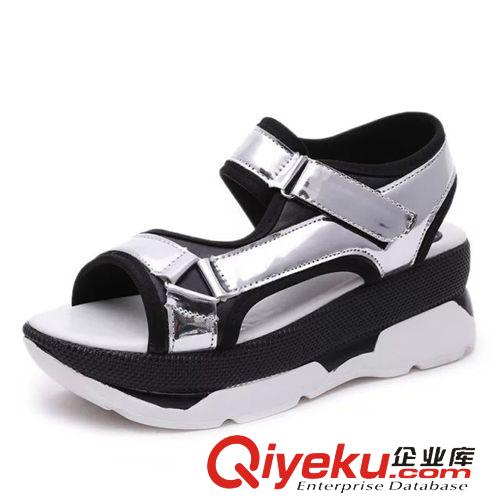 2015年四月第二波新品 2015夏季新款魚嘴平跟學院風涼鞋女青年女學生休閑涼拖鞋原始圖片3