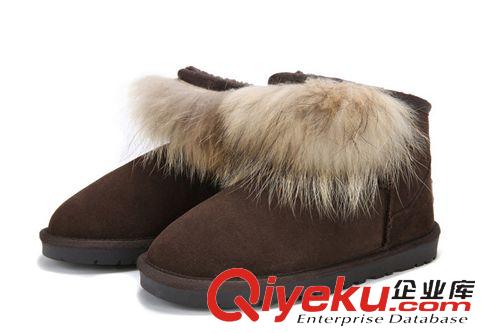 IVG雪地靴 真皮防水 雪地靴 狐貍毛 女靴子批發低邦短靴 低筒靴子 牛筋底原始圖片3