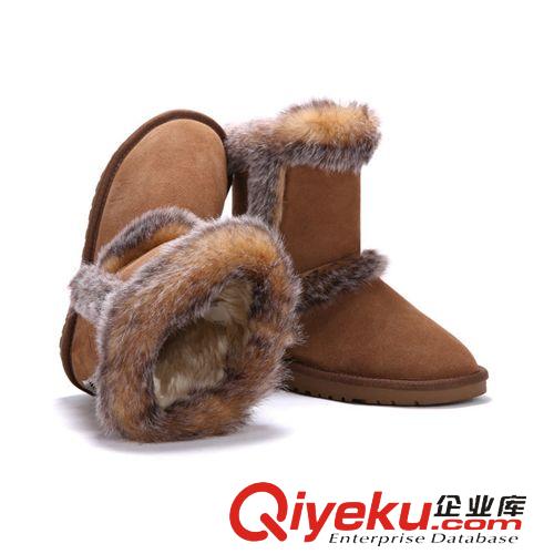 IVG雪地靴 {zx1}款雪地靴6025 中筒女靴子 中邦保暖鞋子 正品 仿 狐貍毛靴子原始圖片2