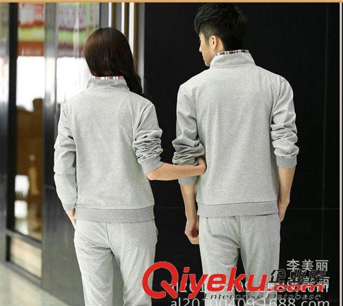 艾酷狼服装 2014秋季套装运动套装男运动服运动套装女一件代发休闲套装 爆款