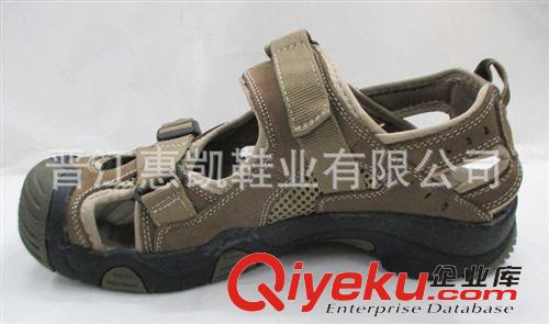 沙灘鞋   批發(fā)夏季新款牛皮包頭男士沙灘鞋潮流男鞋 戶外沙灘原始圖片3