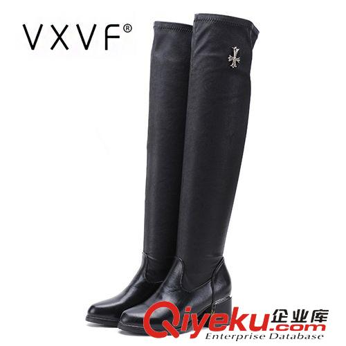VXVF薇熙薇梵 薇熙薇梵秋冬新款流行防水臺長靴 粗跟女靴 4776原始圖片3