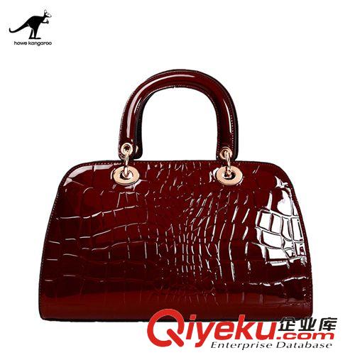 豪威袋鼠 豪威袋鼠新歐美時尚款手提女包 鱷魚紋女包 7682原始圖片3