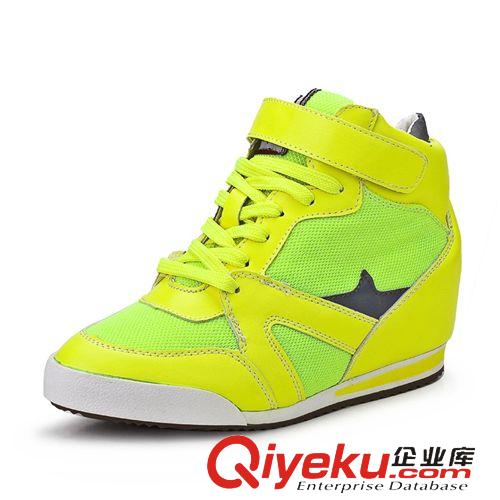 2014秋冬{zx1}款 2014秋季新品韓版內(nèi)增高坡跟運(yùn)動(dòng)休閑女高幫鞋潮一件代發(fā)原始圖片3