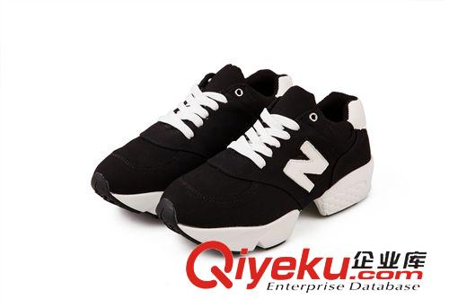 2014秋冬{zx1}款 2014秋冬新款韓版馬蹄厚底帆布休閑潮鞋女鞋單鞋一件代發原始圖片2
