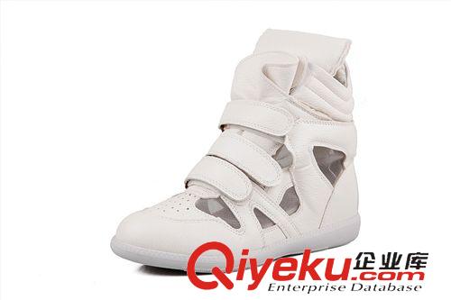 2014新款高幫鞋 夏季新品 劉嘉玲同款鏤空透氣內(nèi)增高高幫休閑鞋女鞋混批 一件代發(fā)原始圖片3