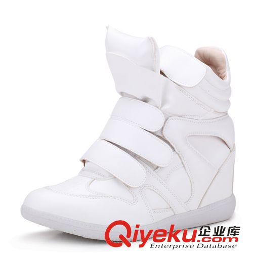 劉嘉玲同款 明星同款內增高休閑鞋女鞋 劉嘉玲同款 魔術貼高幫鞋 女鞋批發