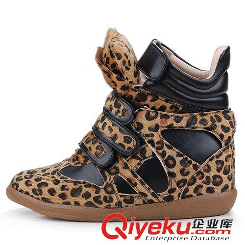 劉嘉玲同款 混批秋冬新款劉嘉玲同款zp豹紋內增高休閑鞋高幫鞋運動鞋女鞋
