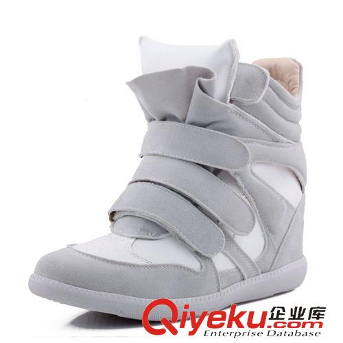 劉嘉玲同款 明星同款 劉嘉玲同款 拼色內(nèi)增高高幫鞋休閑鞋運動鞋女鞋  清倉女