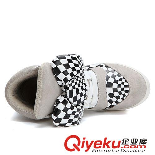 潮鞋高幫鞋/運(yùn)動鞋/休閑鞋 混批2014春款內(nèi)增高大蝴蝶結(jié)高幫鞋zp休閑鞋運(yùn)動鞋女鞋子代理原始圖片3