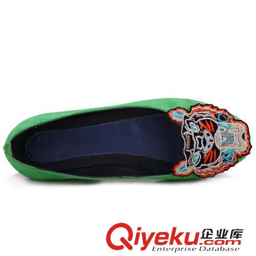 單鞋 2014新款歐洲站女鞋歐美刺繡虎頭平底鞋zp平跟單鞋女鞋女單鞋原始圖片2