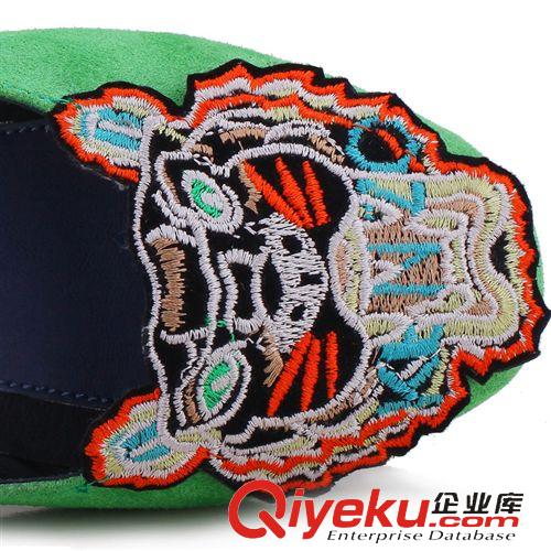 單鞋 2014新款歐洲站女鞋歐美刺繡虎頭平底鞋zp平跟單鞋女鞋女單鞋原始圖片3