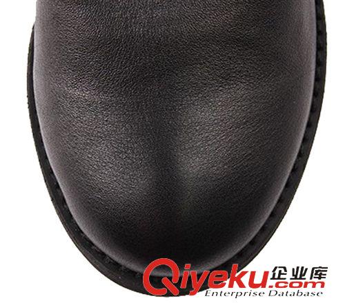 女鞋 東莞工廠直銷2013新品GUIDI同款純手工全牛皮女靴后拉鏈短筒女靴原始圖片3