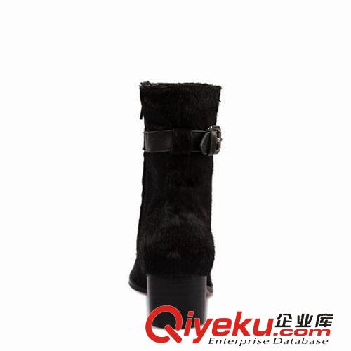 靴子 13款 CELINCE AW亞歷山大王菲同款馬毛優(yōu)雅gd金屬裝飾拉鏈女鞋原始圖片2