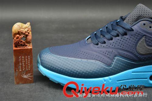 NIKE耐克 專柜zp2015夏季新款MAX 1 ULTRA男跑步鞋724390-400限量黑藍(lán)