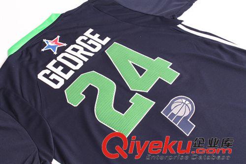 NBA經(jīng)典球衣 現(xiàn)貨NBA球衣批發(fā)2014全明星戰(zhàn)袍步行者24號喬治藍(lán)色球衣支持代發(fā)