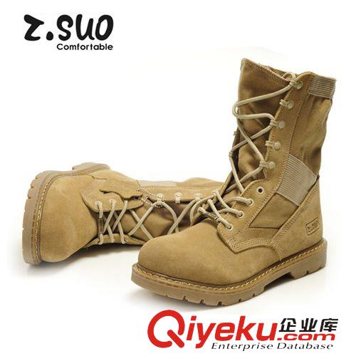 走索 走索時尚潮流特種兵沙漠靴英倫真皮工裝靴男士軍靴戰(zhàn)靴ZS988M加絨原始圖片3