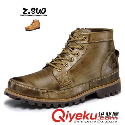 走索 走索時尚潮流特種兵沙漠靴英倫真皮工裝靴男士軍靴戰(zhàn)靴ZS988M加絨