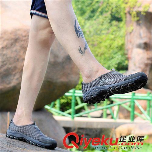 2015年網面半拖 廠家批發(fā)登山女鞋戶外徒步男鞋夏季網布情侶運動鞋網面透氣旅游鞋原始圖片3