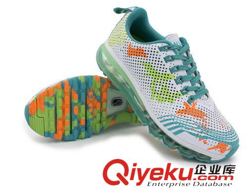 跑步鞋 AIR　MAX爆款 皮面沖孔分化全掌氣墊耐磨防滑運動鞋