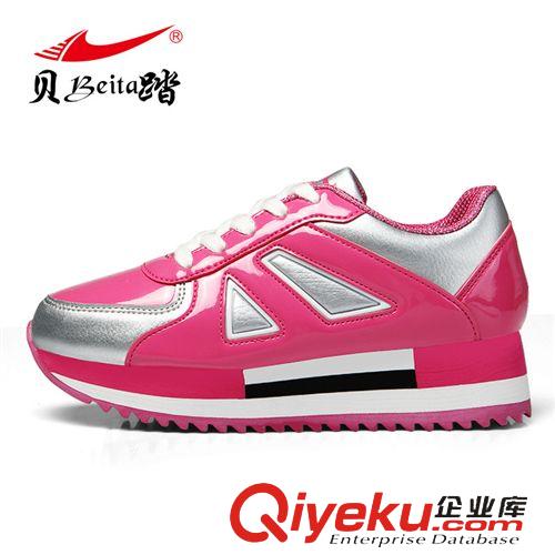品牌運(yùn)動(dòng)鞋 貝踏zp春季新款女休閑運(yùn)動(dòng)鞋 淑女范坡跟松糕底透氣增高鞋直銷原始圖片2